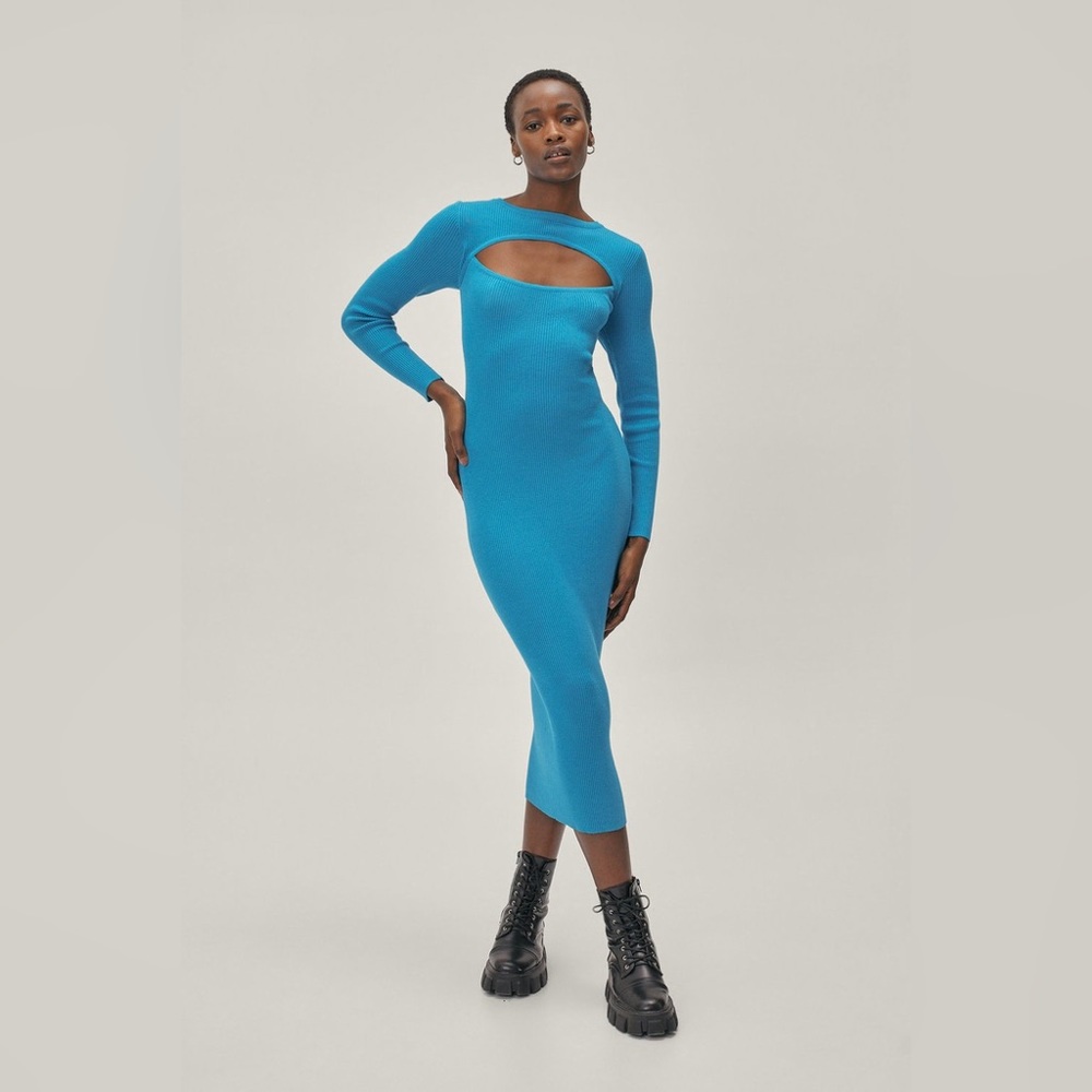 Nasty Gal Bright Blue Maxi Dress